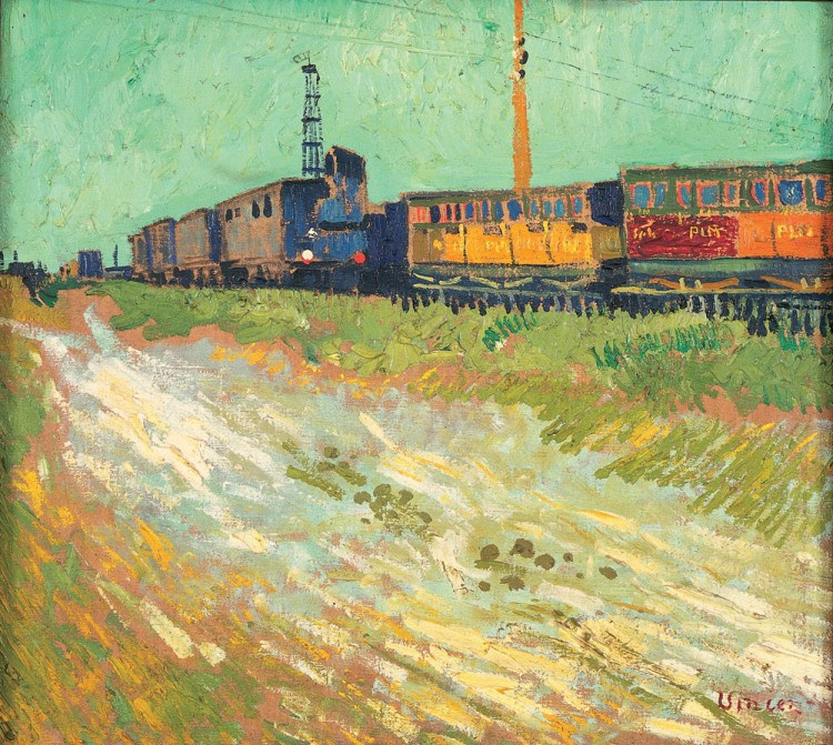 Railway Carriages Van Gogh Oil Painting